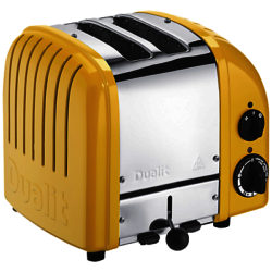 Dualit Made to Order Classic 2-Slice Toaster Stainless Steel/Broom Yellow Gloss